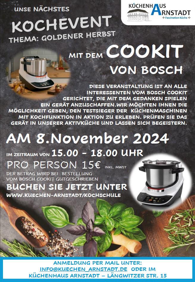 Kochevent „Goldener Herbst“ mit dem Bosch Cookit am 8. November 2024